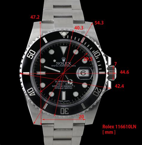 how do i no what size case my rolex is|rolex submariner case size.